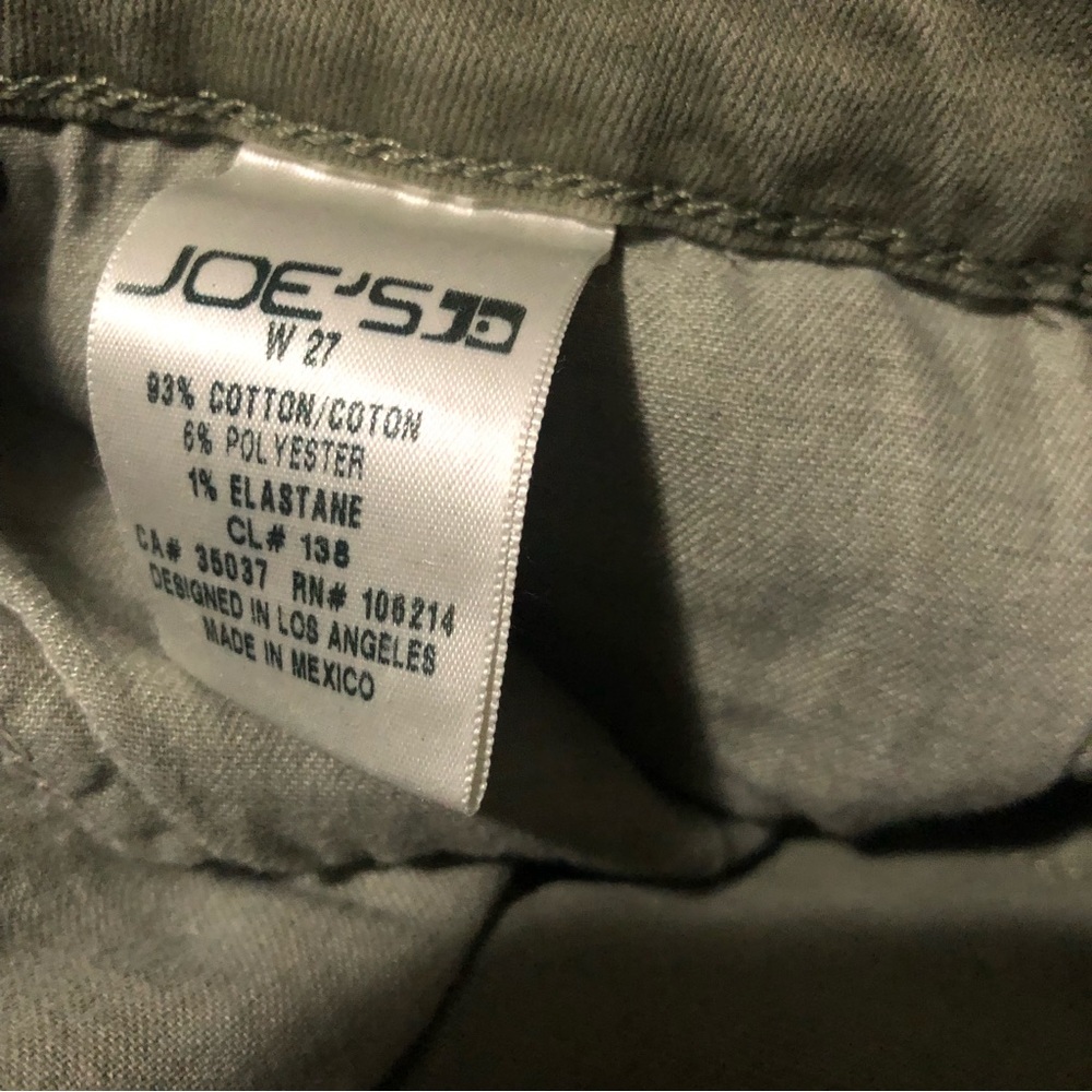 Joe's L34310 Women's The Icon Mid Rise Skinny Raw Hem Green Ankle Jeans Size 27 - Picture 8 of 9
